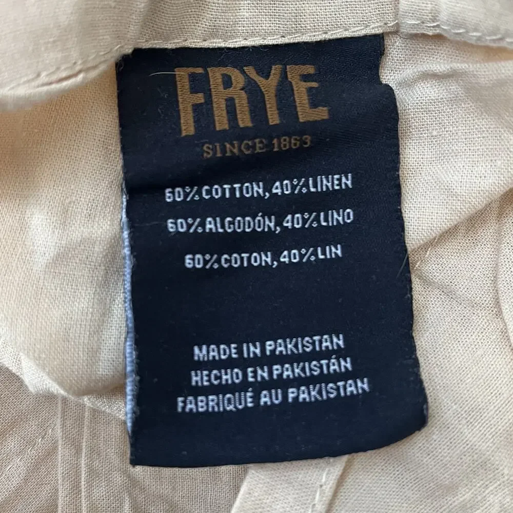 FRYE Set of 2 Standard Pillowcases Cotton Linen Blend